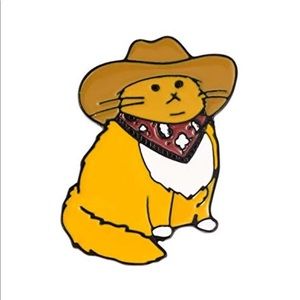Unisex - Pin Enamel Cowboy Wizard Cat